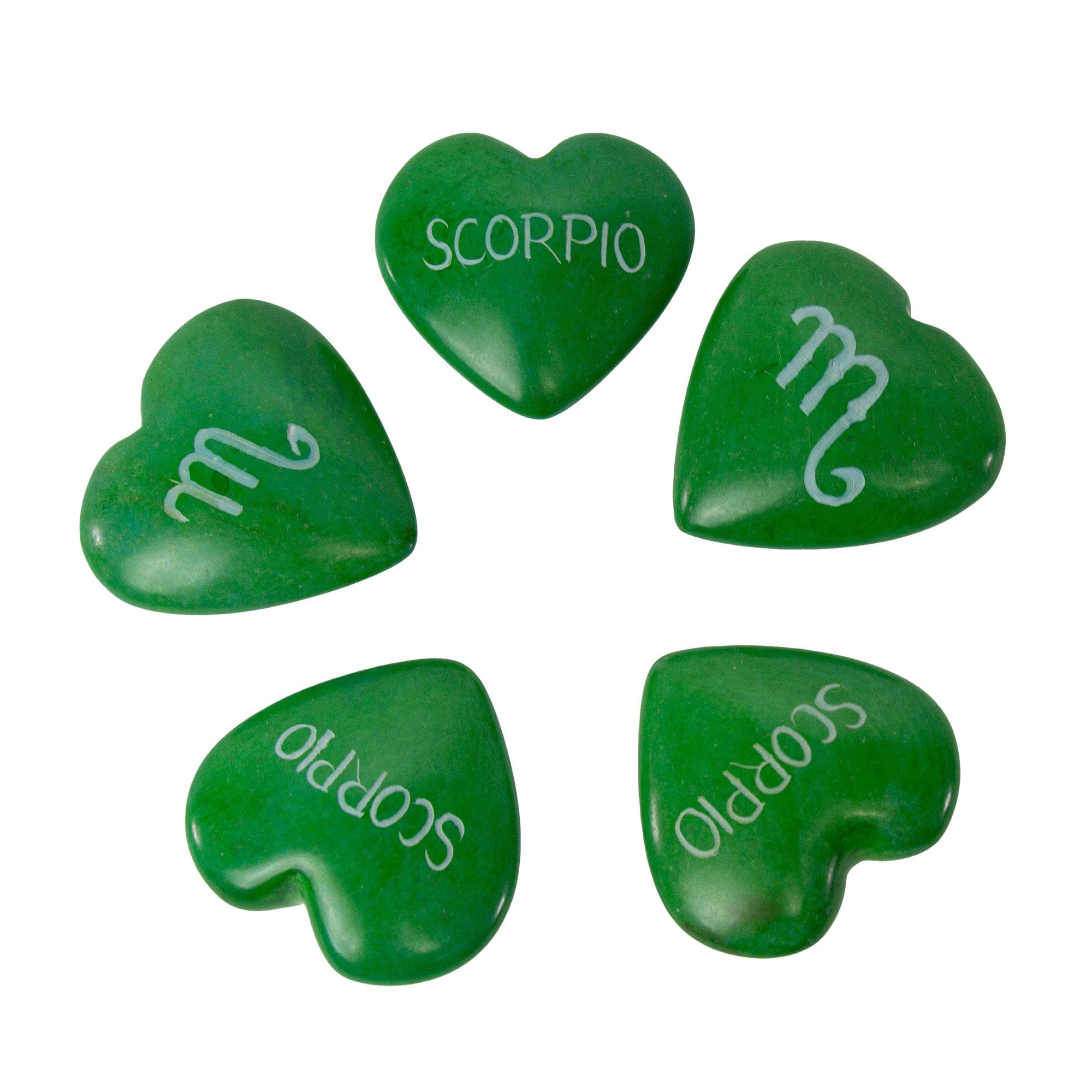 Zodiac Soapstone Hearts, Pack of 5: SCORPIO