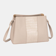 David Jones PU Leather Crossbody Bag - Trendsi