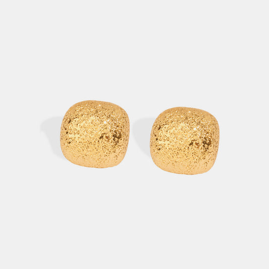 Gold-Plated Geometric Stud Earrings Trendsi