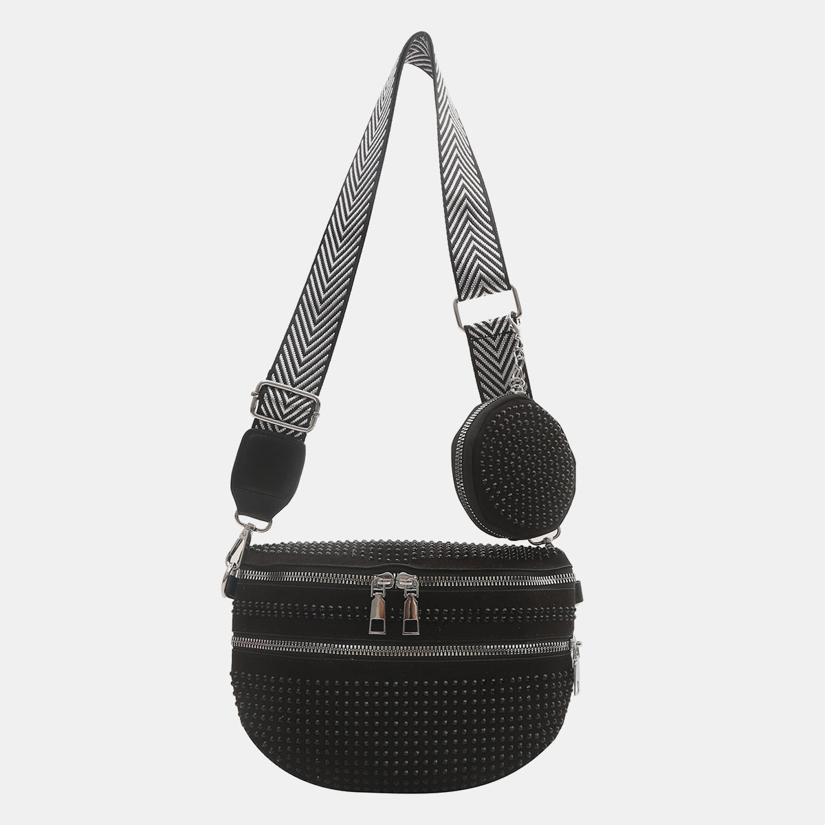 Studded Adjustable Strap Crossbody Bag Trendsi