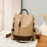 PU Leather Adjustable Straps Backpack Bag