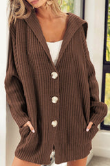 Button Down Collared Neck Cardigan