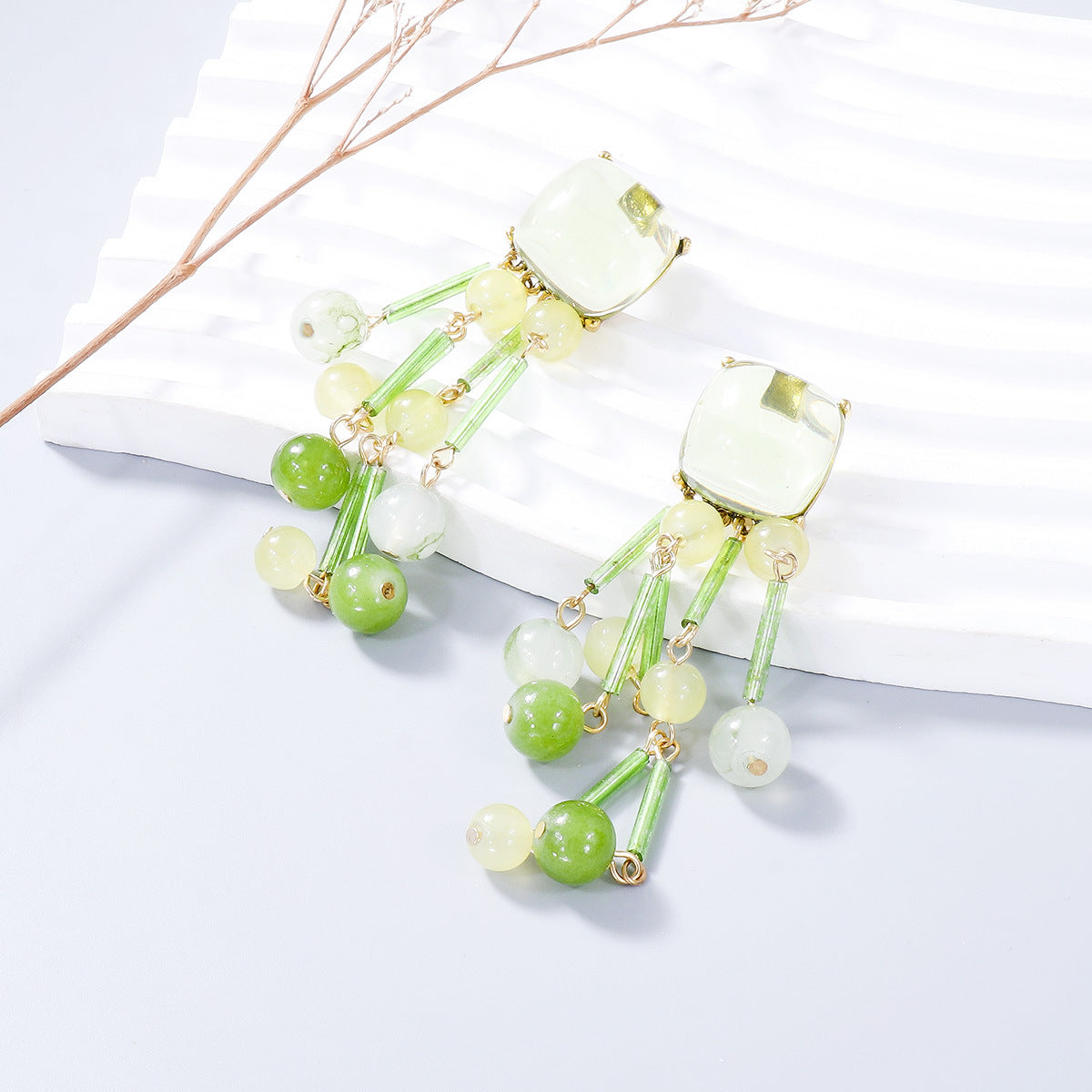 Acrylic Bead Dangle Earrings Trendsi