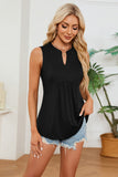 Ruched Notched Tank Trendsi