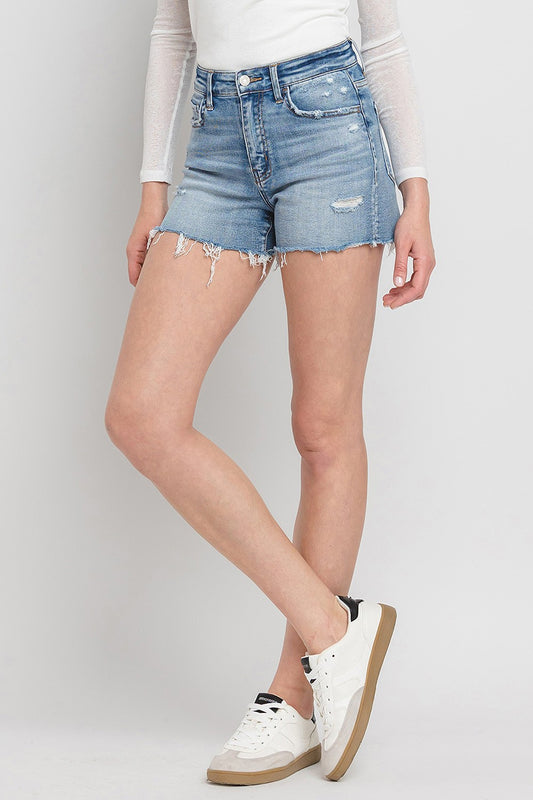 Vervet by Flying Monkey High Rise Denim Shorts Trendsi