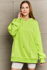 Full Size Drawstring Long Sleeve Hoodie