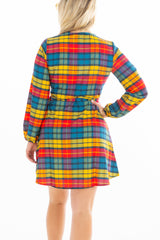 The Apple Cider | Fall Plaid Wrap Dress