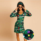 The Christmas Tree Camo | Christmas Tree Print Skater Dress - Shinesty