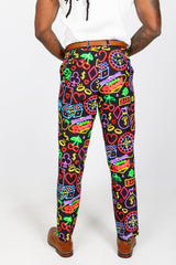 The Crown Casino | Neon Vegas Lights Suit Pants