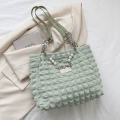 Bubble Textured Tote Bag - Trendsi