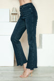 Judy Blue Full Size Button Fly Hem Destroy Straight Jeans - Trendsi