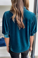 Tie Neck Half Sleeve Blouse - Trendsi