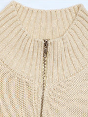 Perfee Zip Up Mock Neck Sweater Vest