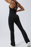 Crisscross Wide Strap Sleeveless Jumpsuit - Flyclothing LLC