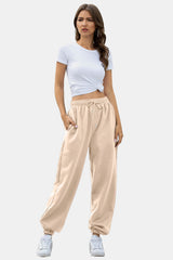 Elastic Waist Joggers with Pockets - Trendsi