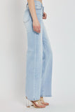 RISEN Full Size Wide Leg V Dipped Front Waist Jeans - Trendsi