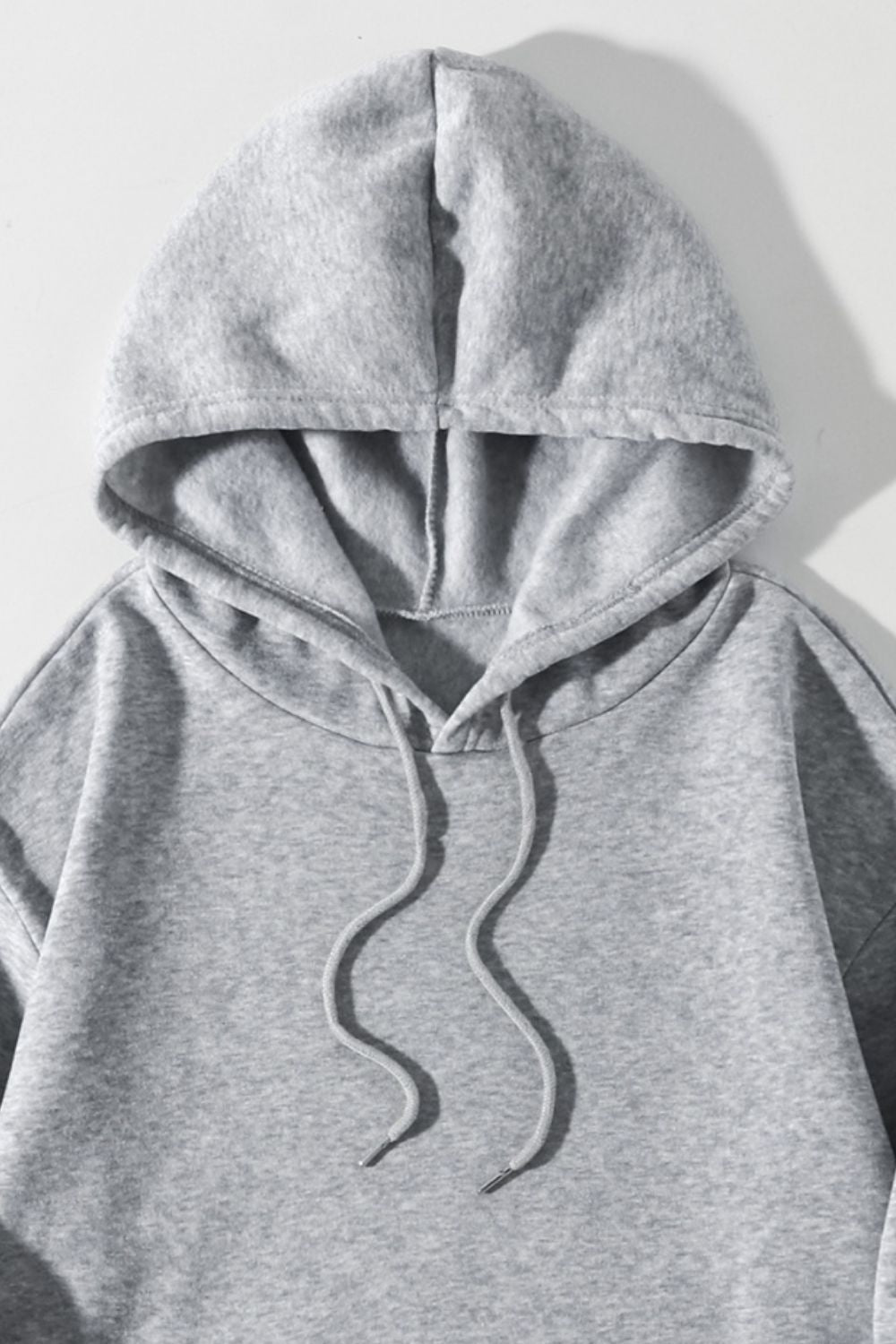 Drawstring Dropped Shoulder Hoodie - Flyclothing LLC