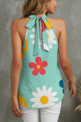 Flower Grecian Neck Tank Trendsi