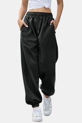 Elastic Waist Joggers with Pockets - Trendsi