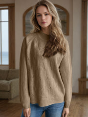 Mock Neck Long Sleeve Sweater - Trendsi