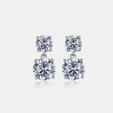 10 Carat Moissanite 925 Sterling Silver Earrings Trendsi