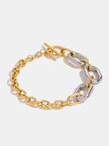 18K Gold-Plated Stainless Steel Chain Bracelet - Trendsi