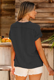 Exposed Seam Round Neck Short Sleeve T-Shirt - Flyclothing LLC