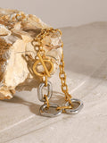 18K Gold-Plated Stainless Steel Chain Bracelet - Trendsi