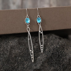 Alloy Rhinestone Asymmetric Earrings - Trendsi