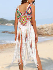 Fringe Spaghetti Strap Cover-Up Trendsi