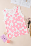 Flower Printed V-Neck Tank Trendsi