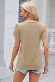 V-Neck Petal Sleeve T-Shirt - Flyclothing LLC