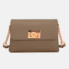 David Jones PU Leather Crossbody Bag - Trendsi