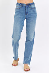 Judy Blue Full Size High Waist Straight Jeans Trendsi