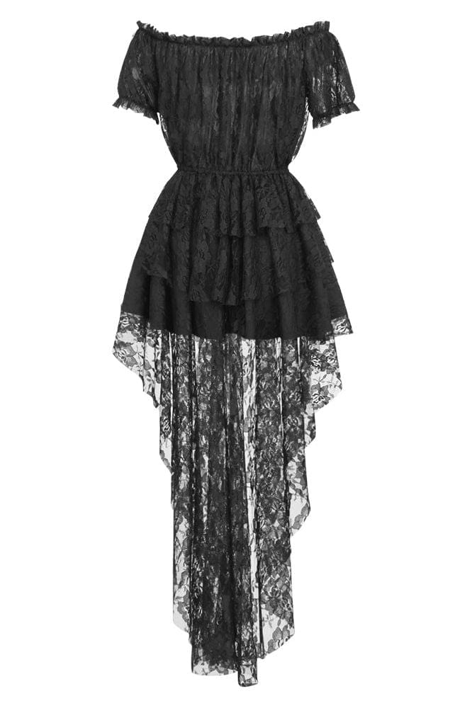 Daisy Corsets Black High Low Lace Dress - Daisy Corsets