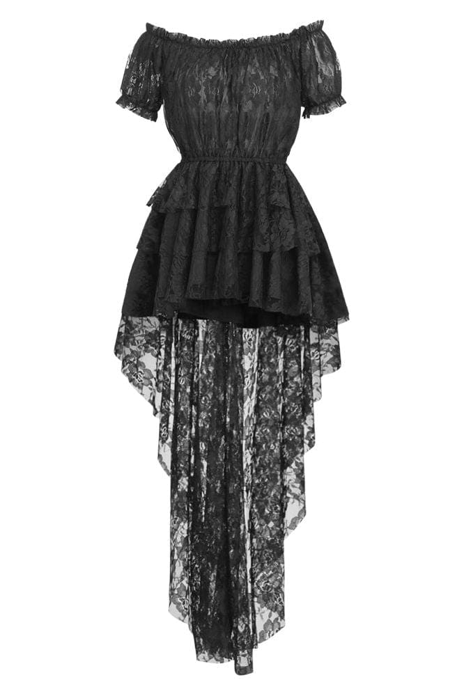 Daisy Corsets Black High Low Lace Dress - Daisy Corsets