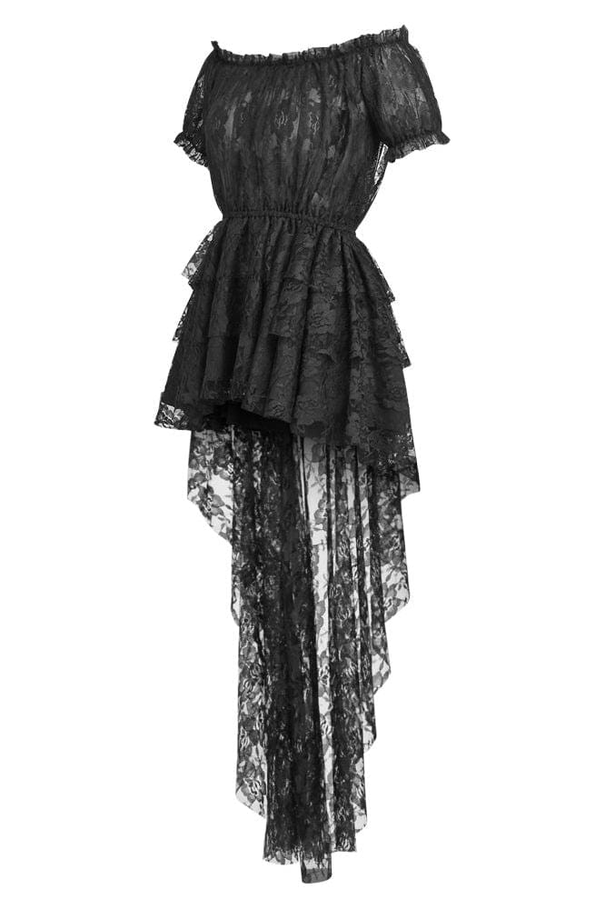 Daisy Corsets Black High Low Lace Dress - Daisy Corsets