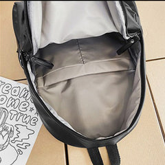 PU Leather Zip Backpack Bag - Trendsi