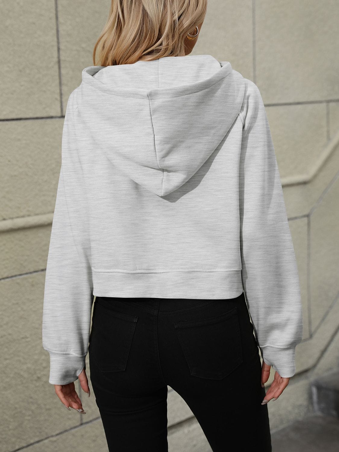 Mandy Half Zip Long Sleeve Sweatshirt - Trendsi