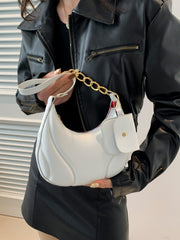 PU Leather Shoulder Bag with EarPods Bag - Trendsi