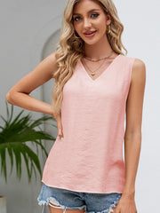 V-Neck Wide Strap Tank - Flyclothing LLC