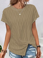 Full Size Round Neck Short Sleeve T-Shirt Trendsi