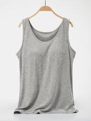 Scoop Neck Wide Strap Tank Trendsi