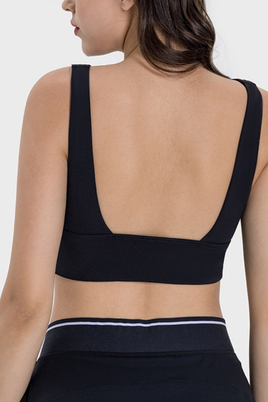 Backless Wide Strap Active Bra Trendsi