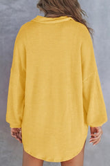 Half Button Long Sleeve Sweatshirt