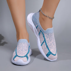 Breathable Mesh Round Toe Sneakers - Trendsi