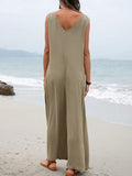 Full Size Wide Strap Jumpsuit with Pockets - Trendsi