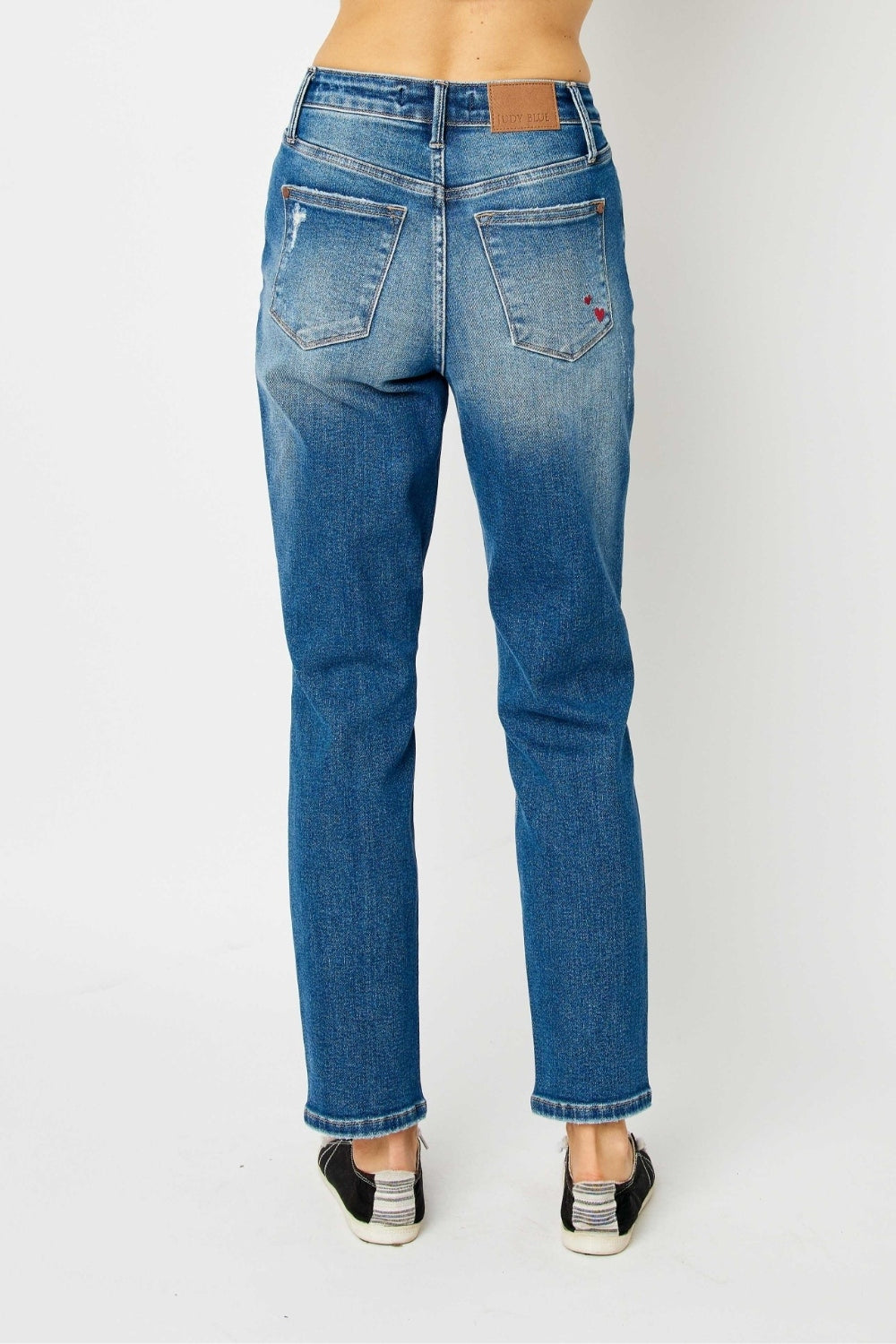 Judy Blue Full Size Distressed Slim Jeans Trendsi