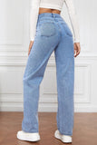 High Waist Straight Jeans - Flyclothing LLC