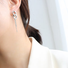 Titanium Steel Chain Shape Earrings - Trendsi